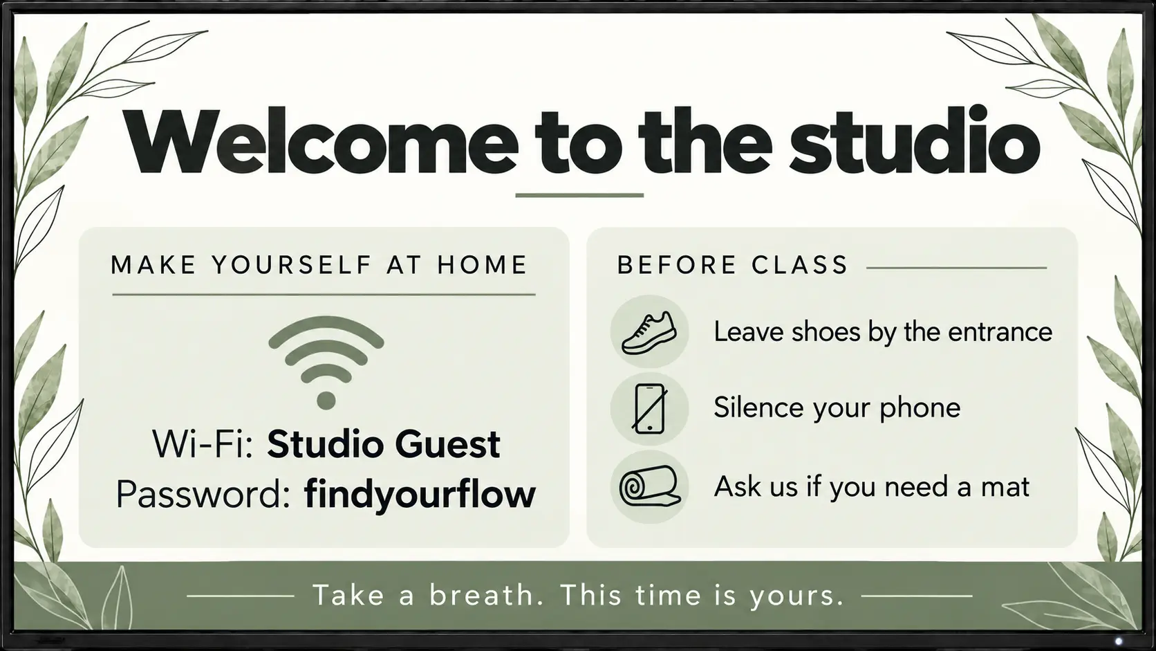 Studio information