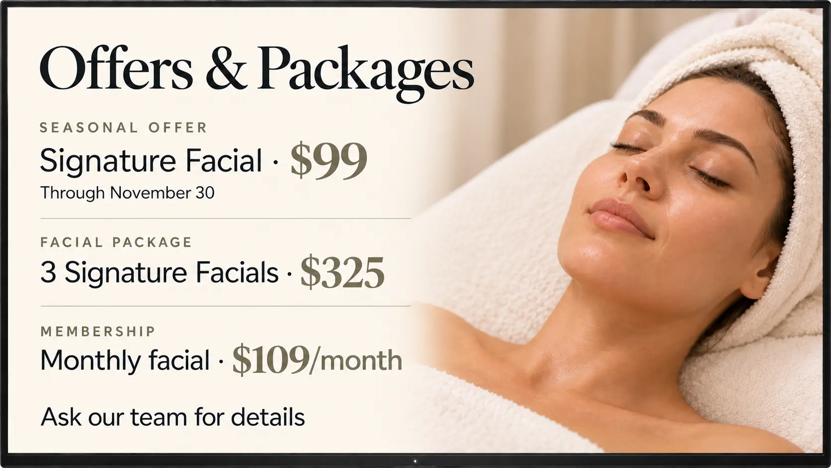 Offers and packages