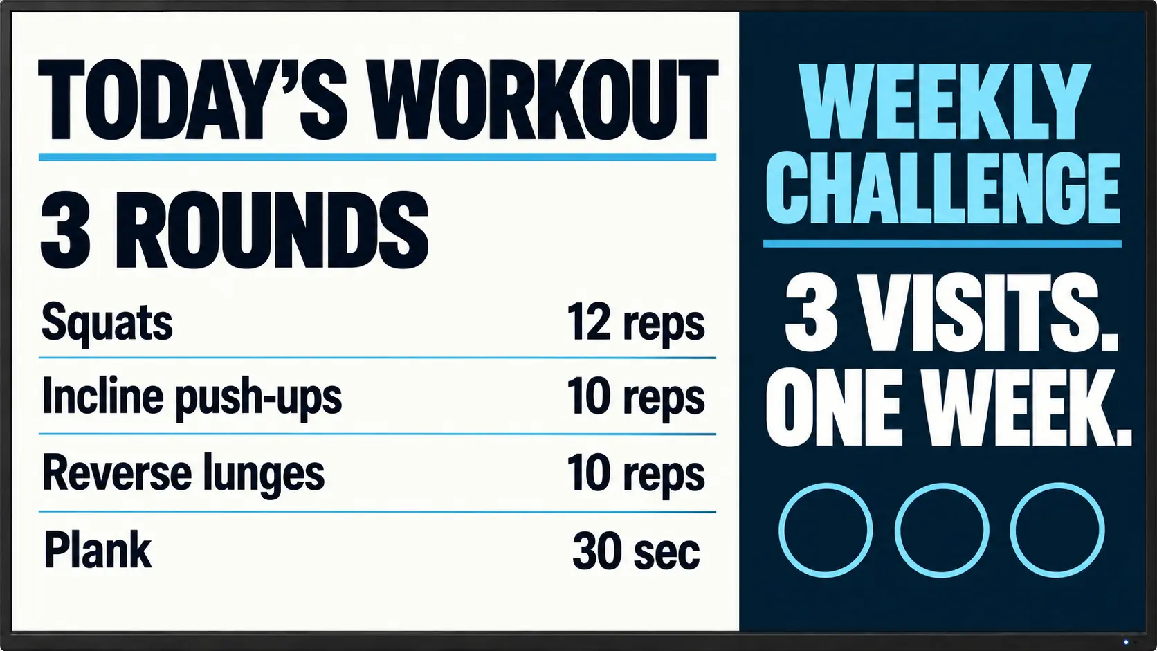 Daily workouts and challenges